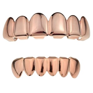 <span class=keywords><strong>2024</strong></span> moda plata chapado en oro cobre Hip Hop Dental Grillz parte superior inferior 5cm cuerpo joyería conjunto aleación para Mujeres Hombres Uso de fiesta - Product Image 5