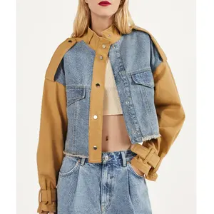 プラスサイズの女性用ジーンズジャケットデザイナー女性用2色ジーンズジャケット2022