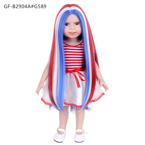 Highlight Long Straight 18inch American Girl Doll Hair Wig Hermosa peluca barata al por mayor American Girl - Product Image 1