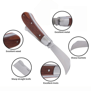 Hoogwaardig Entmes Stalen Mes Hout Handvat Scherpe Tuinplant Snijmes Tuin Japanse Tuin Mes Enten - Product Image 3