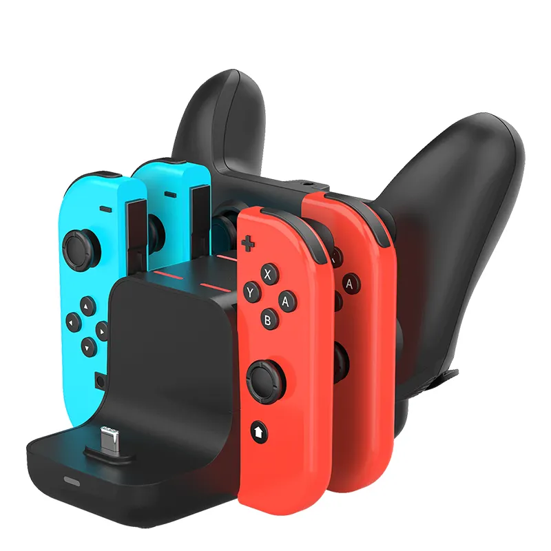 6 in1 Game Switch Accessories Multifunctional Charging Station Charger For Nintendo switch console two type c
