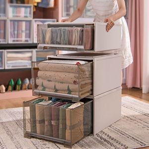 <b>Wardrobe</b> drawer-style <b>storage</b> box, clothing <b>storage</b> <b>solution</b>, transparent household clothing <b>storage</b> box, plastic cabinet - Product Image 3