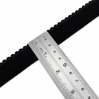 Bande en polyester tissé uni noir et blanc de 2,5 cm, à haute élasticité, en forme de croissant, fabriquée en Chine, accessoire pour soutiens-gorge et culottes