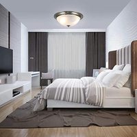 Abri centrifuge blanc, 1 pièce, avec ombrage en verre pour pendentifs en verre givré, couverture de lampe
