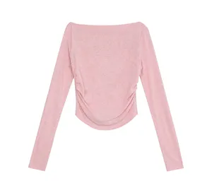 Global Hot En Dames Senior Design Gevoel Voor Roze Slank Temperament T-Shirt