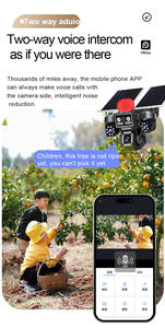 Nueva Cámara Solar Inalámbrica Wifi Aov 24h 4 Lentes 20mp con Detección de Movimiento PIR, Resistente al Agua IP66, CCTV, con Tarjeta SIM 4G - Product Image 6