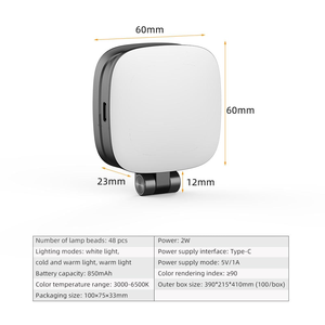 Mini Lampe LED Magnétique Portable Pliable Autonome pour Photos et Beauté – Appareil Photo Selfie Pratique à Luminosité Réglable - Product Image 4