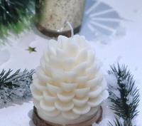 Bougie LED en forme de pomme de pin, bougie en cire vacillante, bougie décorative pour Noël, mariage, décoration de la maison