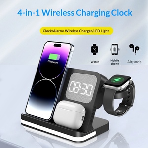 Reloj Despertador 7 en 1, Apto para Teléfonos Móviles, Relojes, Auriculares, con Cargadores Inalámbricos - Product Image 3