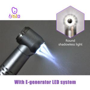 Puntas de dentista sin sombras LED de alta velocidad, fabricación de pieza de mano rápida de China, fuente de alimentación Manual, pieza de mano de turbina de aire de alta velocidad - Product Image 3