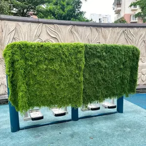 Tapis de mousse artificielle verte, mousse plastique réaliste, mur végétal, décoration de jardin et de sol - Product Image 3