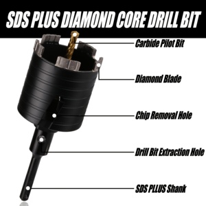 Janelai Diamond Hole Saw Core Bit - Professional Construction/Renovation Drill Bit with <strong>M16</strong> SDS-plus Holder - Product Image 2