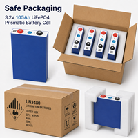 Cellule de batterie LFP de qualité A 3,2 V 105 Ah pour module de batterie solaire ESS, fournie par l'usine