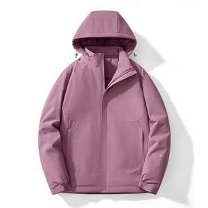 Women's Outdoor Autumn Winter Windproof Padded Lining Single Layer Jacket With Hood For Hiking And Camping - Product Image 1