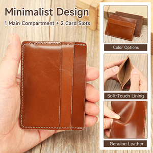 MARRANT Hombres Minimalista Slim Cartera de cuero ID Titular de la tarjeta de crédito Cartera de cuero genuino Titular de la tarjeta Cartera para hombres - Product Image 5