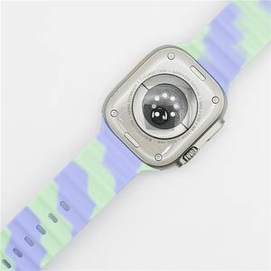 <span class=keywords><strong>Correa</strong></span> de Silicona con Doble Anillo de Camuflaje Marino Forwelleny para <span class=keywords><strong>Apple</strong></span> <span class=keywords><strong>Watch</strong></span> 9 8, <span class=keywords><strong>Correa</strong></span> de 46mm 49mm, Brazalete para IWatch S10 - Product Image 4