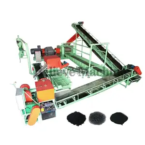 Hot selling used car bike tire recycling machine line plant to make rubber powder for sale in malaysia