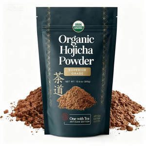 QINSHANTANGオーガニックインスタントロースト抹茶とホジチャミックスティーパウダー自社ブランド - Product Image 1