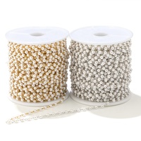 Chaîne à maillons en acier inoxydable 3mm 4mm pour la fabrication d'accessoires de bijoux et de colliers de perles.