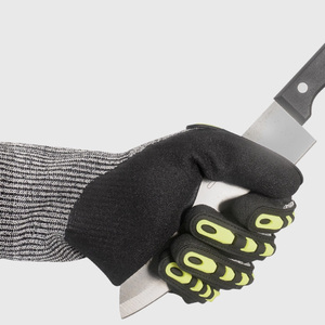 Gants de travail anti-vibration de sécurité de niveau 5 résistant aux chocs et aux coupures, de qualité professionnelle - Product Image 4
