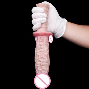 FAAK Screw Handle Thick <b>Dildo</b> Dual Density Silicone Long Realistic Penis With Sucker Sex Toy for Women Men Anal <b>Dildo</b> Butt Plug - Product Image 5