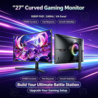Monitor Curvo R1500 da 27 Pollici con Logo Personalizzato, 240Hz, 1ms, Schermo VA 1920x1080 FHD per Importatori di Elettronica di Consumo e Catene di Negozi