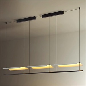 Nordic New Design Line <b>Chandelier</b> Dining Room Modern Metal Pendant <b>Light</b> Linear Lighting - Product Image 6