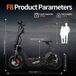 Scooter électrique urbain F8, moteur 72V 8000W, vitesse maximale de 100 km/h, batterie au lithium étanche, autonomie de 80 à 100 km, entrepôt UE/États-Unis - Product Image 4