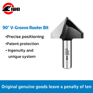 Bộ định tuyến cacbua 90 ° v-rãnh với đầu nhọn xây dựng cacbua rắn để khắc chính xác & ký tên làm lớp phủ altin - Product Image 3