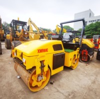 Marque chinoise 90% NEUF XMR60E Mini rouleau à double tambour 6 tonnes Moteur hybride Weichai avec moteur et pompe Prix bas Matériel de construction