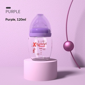 ขวดนมแก้วสำหรับทารกแรกเกิด ป้องกันท้องอืด ปากกว้าง 120 มล. ทนความร้อนสูง แบบกำหนดเอง - Product Image 2