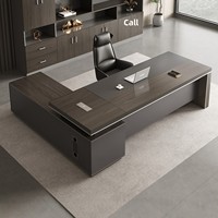LBZ-113X Chaise de bureau de direction combinée avec bureau en L minimaliste moderne personnalisable pour ordinateur