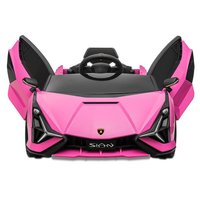 Voiture à pédales rose 12V pour enfants de 2 à 4 ans et de 5 à 7 ans, jouet en plastique à piles avec télécommande