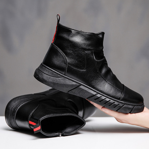 Bottes Martin tendance pour hommes, exclusives transfrontalières, décontractées, sportives, en cuir ultra-fibre, grandes tailles, nouvelle semelle en caoutchouc antidérapante - Product Image 5