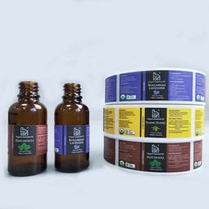 Etichette Adesive Personalizzate per Cosmetici, Rotolo di Adesivi con Logo Stampato, Etichette per Imballaggio Bottiglie, Adesivi Personalizzati in Vinile Autoadesivo Impermeabile - Product Image 5