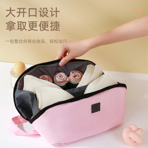 Sac de rangement pour soutien-gorge de voyage, organisateur Portable trois en un pour femmes, sac de rangement rectangulaire rose gris pour sous-vêtements, organisateur de vêtements - Product Image 4