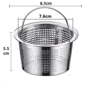 304 Stainless Steel <b>Sink</b> Filter Screen 10.7cm Diameter Anti Blocking Kitchen Drain Basket - Product Image 2