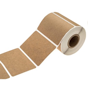 Custom Self Adhesive Eco-friendly Waterproof Brown Kraft Paper Stickers Writable Sealing Labels Printing Spice Bottle Stickers