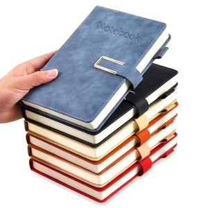 Carnets à couverture rigide en cuir PU faits à la main avec serrures, carnets A5 personnalisés pour étudiants, promotions commerciales - Product Image 4