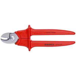 KNIPEX - 95 06 230 Tête de cisaille à câble polie, poignées isolées, revêtement plastique par extrusion, coupe testée VDE - Product Image 1