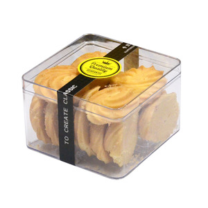 Caja Transparente Cuadrada Personalizada 2026, Caja de Plástico con Tapa para Exhibición de Alimentos, ODM, Caja para Dulces de Boda - Product Image 1