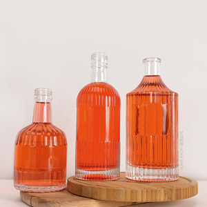 Botellas de Licor con Rayas Verticales y Diseño Acanalado de 375 ml, 500 ml, 700 ml y 750 ml, Botellas Personalizadas para Tequila y Ginebra - Product Image 6
