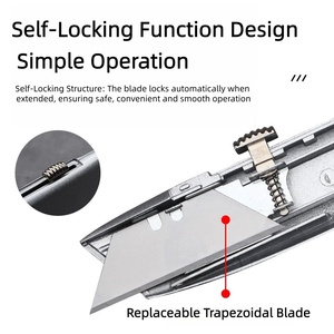 Cuchillo Multiusos de Aleación de Aluminio de Grado Industrial con Hoja de Acero al Carbono OEM para Construcción, Carpintería y Proyectos de Bricolaje - Product Image 3