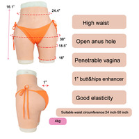 Culotte en silicone pour travestis et transgenres, avec fesses et hanches volumineuses, faux vagin et effet de rehaussement des fesses
