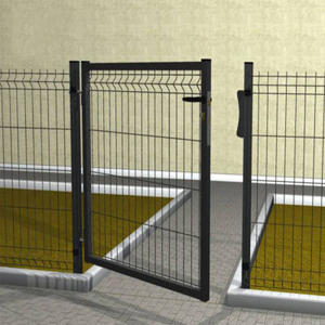 Clôture de jardin en treillis métallique soudé galvanisé à chaud, panneau incurvé 3D, fixation rapide - Product Image 1