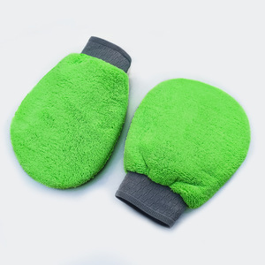 Guante de limpieza para coche, chenilla, de doble cara, grueso, absorbente de gran superficie, para lavado de vehículos - Product Image 1