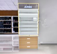 Système mural personnalisé APEX pour l'affichage du tabac avec éclairage LED à miroir infini, étagères à retour automatique, mobilier pour magasin de tabac
