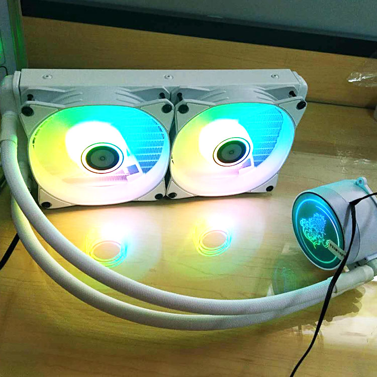 360 мм белый жидкостного охлаждения Вентилятор CPU кулер для воды Жидкость rgb argb pwm вентиляторы водяного насоса кулер для игровых ПК