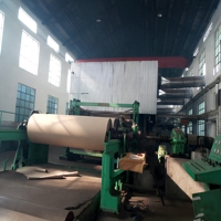 Mesin Pembuat Kertas Bergelombang Otomatis 1575mm Lini Produksi Pulp Daur Ulang Kertas Bekas untuk Kertas Dasar Bergelombang