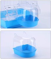 Bain d'oiseaux transparent en gros pour cage, accessoires de cage, baignoire suspendue pour perroquet, salle de douche pour petits oiseaux